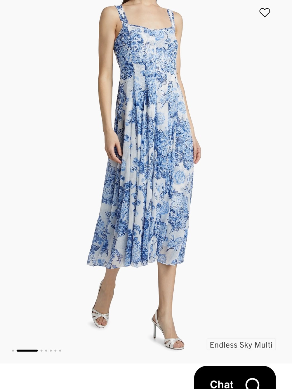 cinq a sept Blue and White Floral Maxi Dress - Picture 2 of 8